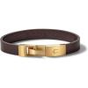 Men’s Classic Leather Strap Bracelet(Brown Leather)
