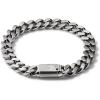 Men’s Classic Stainless Steel Chain Link Bracelet with Clasp Closure(Stainless Steel)