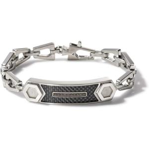 Bulova Mens Precisionist Stainless Steel Tuning Fork Chain Link ID Bracelet(Black Diamond)