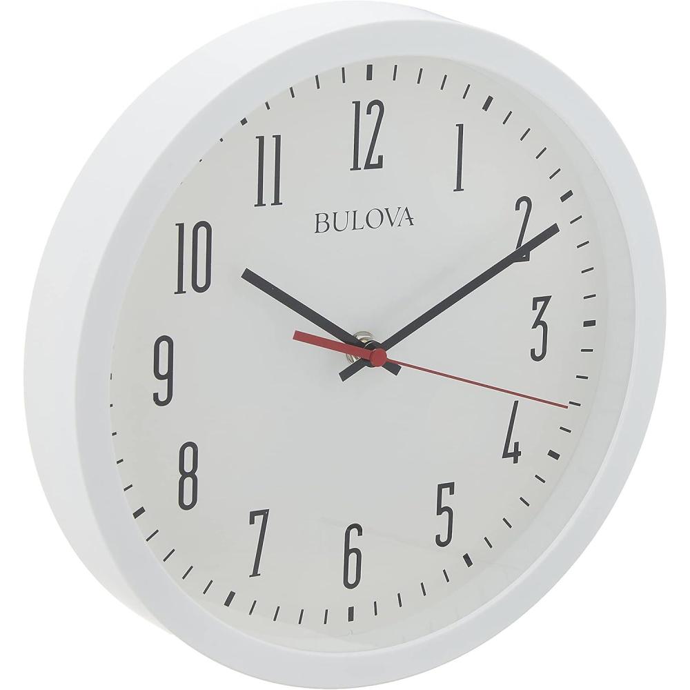imageBulova Cubicle Wall Clock 1025 White C4831