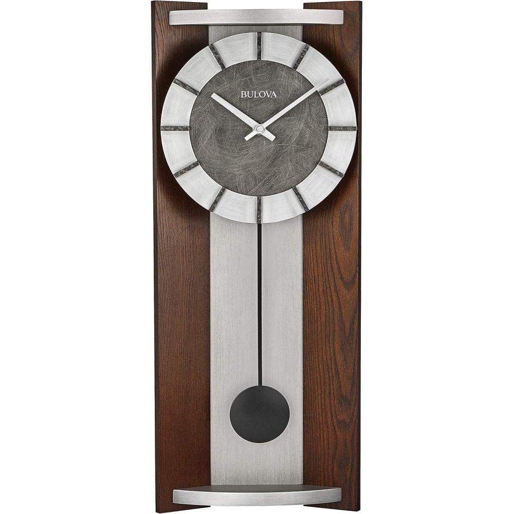imageBulova Newton Pendulum Wall Clock Espresso C4808