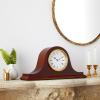 Bulova B1929 Bulova Annette I Chiming Mantel Clock, Model B1929 | Classic Mahogany Finish | Westminster Melody on The Hour | Battery Powered I Chiming Clock