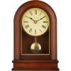 Bulova B7467 Hardwick Mantel Clock | Traditional Hardwood Case with Walnut Finish | Roman Numerals | Elegant Timepiece for Home or Office(Walnut Brown)