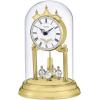 Bulova B8821 Heather Anniversary Clock | 9″ Glass Dome Design | Rotating Crystal Pendulum | Westminster Chime | Engraving Plate