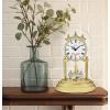 Bulova B8821 Heather Anniversary Clock | 9″ Glass Dome Design | Rotating Crystal Pendulum | Westminster Chime | Engraving Plate