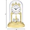 Bulova B8821 Heather Anniversary Clock | 9″ Glass Dome Design | Rotating Crystal Pendulum | Westminster Chime | Engraving Plate