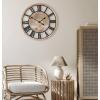 Bulova C3393 Tree of Life Wall Clock | Elegant 26.75″ Oversize Round Decorative Timepiece with Natural Grain Design | Perfect for Home, Office, or Gift Giving