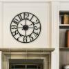 Bulova C4821 Oversize Gabriel Wall Clock, Rustic Brown