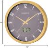 Bulova C4830 Lobby Wall Clock, 14″, Gold