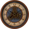 Bulova C4835 Gears in Motion Wall Clock, 12.8, Brown Cherry