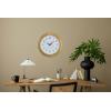 Bulova C5005 Wooden Atomic Analog Wall Clock | Automatically Sets Time | Large Roman Numerals | Battery Operated | Traditional Design