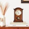 Bulova Dalton Chiming Pendulum Table Clock – Walnut Finish – Gold-Tone Accents