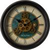Bulova Industrial Motion Wall Clock, 12.8, Aged Black (C4833)
