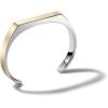 Bulova Men’s Classic Stainless Steel Open Cuff Bracelet in Silver and Gold Tone, Size: Large, Style: J98B003L