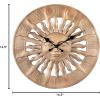 Bulova Sunrise Wall Clock C4860 | 14.3″ 3D Sunburst Resin Design with Roman Numerals | Silent Quartz Movement | Battery Operated | Indoor/Outdoor Décor