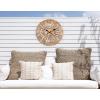 Bulova Sunrise Wall Clock C4860 | 14.3″ 3D Sunburst Resin Design with Roman Numerals | Silent Quartz Movement | Battery Operated | Indoor/Outdoor Décor