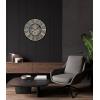 Bulova Timepiece Gear Wall Clock C4347 | 20″ Ash Veneer Frame with Gold Roman Numerals | Quartz Movement | Battery Operated | Industrial-Inspired Design