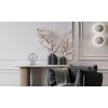 Bulova Torrance Brushed Aluminum Clock B1721 | Exposed Skeleton Design | Quartz Movement | Glass Panel Design | 5.25 x 6.5 Inch