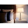Bulova Violet Travel Alarm Clock B1876 | Compact Design with Lighted Dial & Silent Sweep | Quartz Movement | Battery Operated | Ascending Beep Alarm for Home or Travel