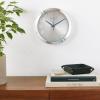 Bulova Winston Wall Clock C4844 | 10″ Diameter | Metal Design with Diamond Cut Edges | Silent Sweep Quartz Movement | Easy-to-Read Arabic Numerals(Pack of 1)