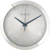 Bulova Winston Wall Clock C4844 | 10″ Diameter | Metal Design with Diamond Cut Edges | Silent Sweep Quartz Movement | Easy-to-Read Arabic Numerals(Pack of 10)