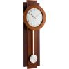 Bulova C3383 Avent Wall Clock | Two-Tone Wooden Case with Slow-Swing Pendulum | Arabic Numerals | Personalization Plate | 23.5″ Height