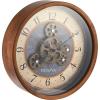 Bulova C4835 Gears in Motion Wall Clock, 12.8, Brown Cherry