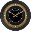 Bulova C4861 Indoor/Outdoor Long Play Bluetooth Wireless Stereo Speaker Wall Clock, Black