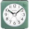 Bulova Clocks B1874, Ultra Small Travel Alarm with Snooze and Light, No Ticking, Verde,Green