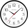 Bulova Precision Connect Wall Clock C5000, 12.5″ | Black and White | Accurate Timekeeping | Modern Design | Battery Operated | WiFi Enabled