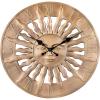 Bulova Sunrise Wall Clock C4860 | 14.3″ 3D Sunburst Resin Design with Roman Numerals | Silent Quartz Movement | Battery Operated | Indoor/Outdoor Décor