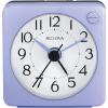 Bulova Violet Travel Alarm Clock B1876 | Compact Design with Lighted Dial & Silent Sweep | Quartz Movement | Battery Operated | Ascending Beep Alarm for Home or Travel