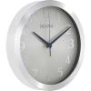 Bulova Winston Wall Clock C4844 | 10″ Diameter | Metal Design with Diamond Cut Edges | Silent Sweep Quartz Movement | Easy-to-Read Arabic Numerals(Pack of 1)