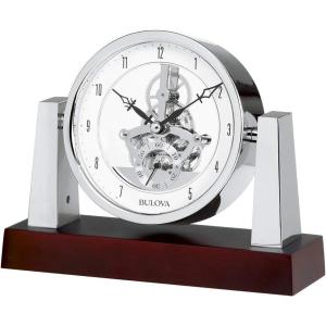 Bulova B7520 Largo Clock, Dark Mahogany Finish