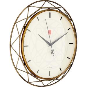 Bulova Clocks C4834 Luxfer Prism 14 Inch Frank Lloyd Wright Inspired Wall Clock