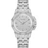 Bulova Ladies’ Crystal Octava Stainless Steel 3-Hand Quartz Watch, Crystal Bezel and Dial Style: 96L305