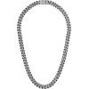 Bulova Men’s Jewelry Classic Dual Surface Blue IP and Brushed Stainless Steel Curb Chain Neclace and Bracelet Set Style: BVS1000-SLSTNA