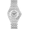 Bulova Ladies’ Crystal Phantom Stainless Steel 3-Hand Quartz Watch, 110 Baguette Crystals Style: 96L278