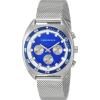 Caravelle by Bulova Retro Chronograph Mens Watch, Stainless Steel , Silver-Tone (Model: 43K100)