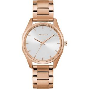 Caravelle by Bulova min/Max Quartz Ladies Watch, Stainless Steel, Rose Gold-Tone (Model: 45L179)