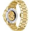 Bulova Men’s Automatic Sutton Watch, Gold-Tone Stainless Steel Case & Silver-White Dial (Style: 97A201)