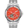 Bulova Men’s Automatic Marine Star Series A, Silver-Tone Stainless Steel Case with a 44mm Orange Heartbeat Dial (Style: 98A333)