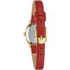 Caravelle Ladies Quartz Dress(Gold-Tone & Red Strap)