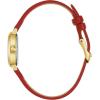 Caravelle Ladies Quartz Dress(Gold-Tone & Red Strap)