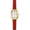 Caravelle Ladies Quartz Dress(Gold-Tone & Red Strap)