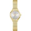 Caravelle Ladies Quartz Vintage Classic, Stainless Steel Case & Expansion Band with a Silver-White Dial(Gold-Tone)