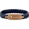 Bulova Men’s Jewelry Bracelet Navy Blue Braided Leather bracelet, Signature Tuning Fork Logo, Length 8″ Style: BVB1131-G5STNA8