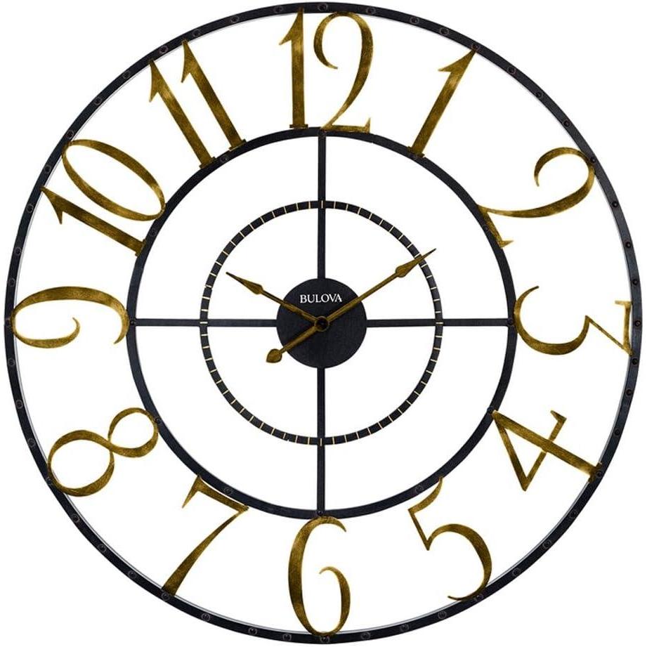 imageBulova C4857 Colossus Wall Clock Weathered Brown