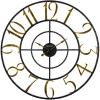 Bulova C4857 Colossus Wall Clock, Weathered Brown