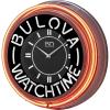 C1938 17.72” Bulova Special Edition Neon Wall Clock – 1938 NY World’s Fair Inspired, Chrome Metal Case, Red & White Neon Tubes, Quartz Movement, Limited 150th Anniversary Edition